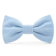 Blue Chambray Dog Bow Tie