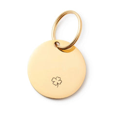 Circle Pet ID Tag: Clover Icon
