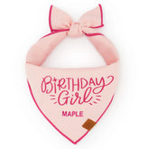 Birthday Girl Embroidered Dog Bandana