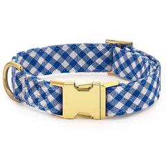 Lake Blue Gingham Collar Walk Set