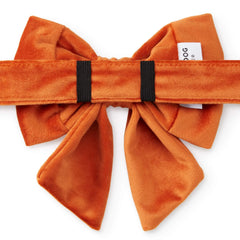 Pumpkin Velvet Lady Dog Bow