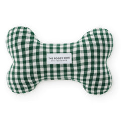 Evergreen Gingham Dog Squeaky Toy