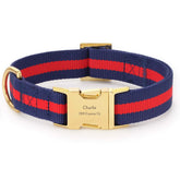 Mariner Striped Webbing Dog Collar