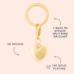 Heart of Gold Collar Charm
