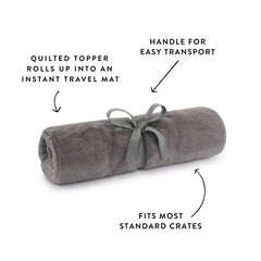 Smoky Gray Recycled Faux Fur Bolster Dog Bed