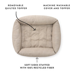 Mushroom Brown Bolster Dog Bed