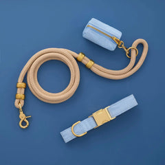 Blue Chambray Collar Walk Set