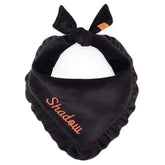 Black Velvet Ruffled Dog Bandana