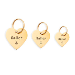 Heart Pet ID Tag: Anchor Icon