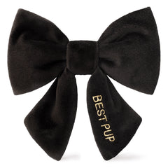 Black Velvet Lady Dog Bow