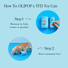 OLIPOP x TFD Cream Soda Interactive Snuffle Dog Toy