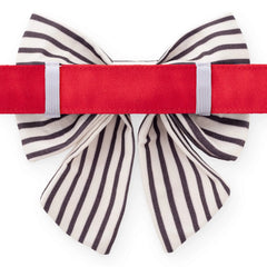 Anchor Embroidered Lady Dog Bow
