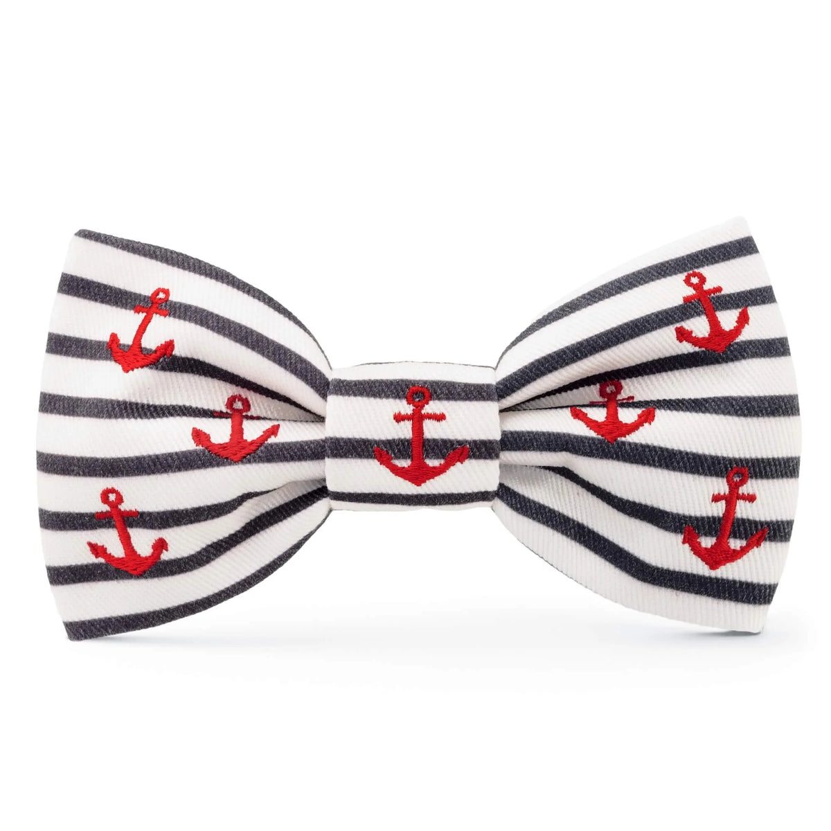 Anchor Embroidered Dog Bow Tie