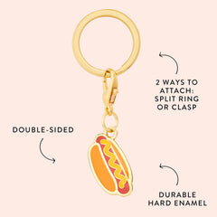 Hot Dog Collar Charm