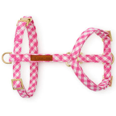 Hot Pink Gingham Dog Harness