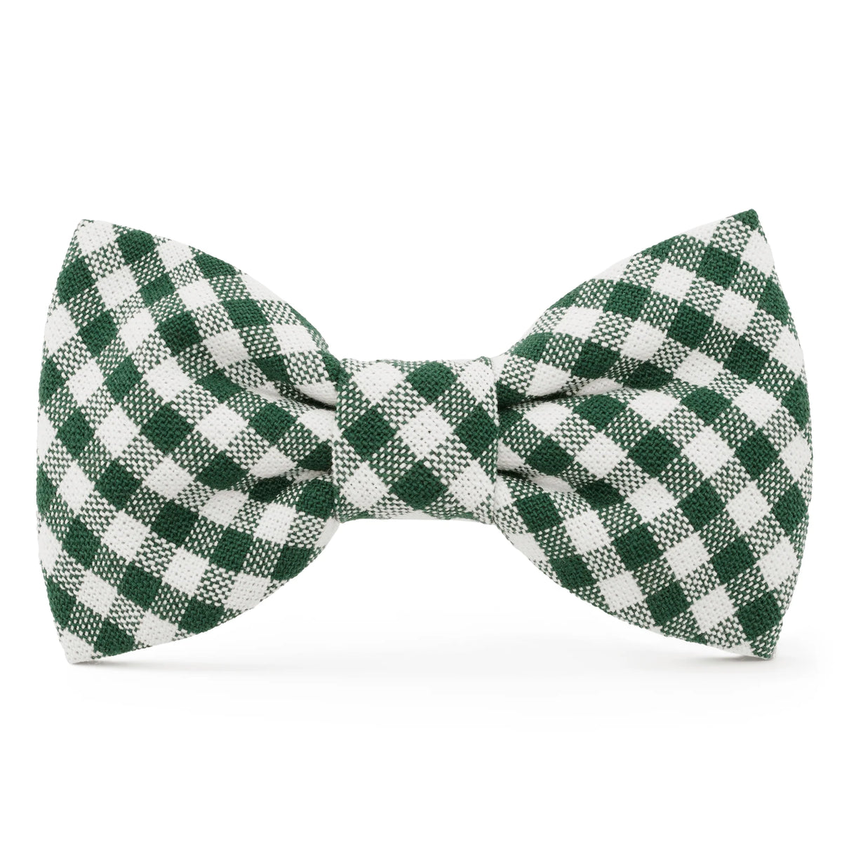 Evergreen Gingham Dog Bow Tie