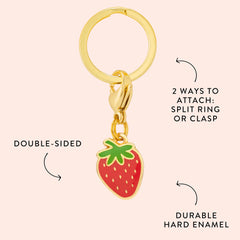Strawberry Collar Charm