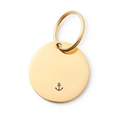 Circle Pet ID Tag: Anchor Icon