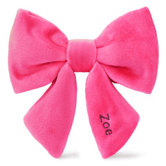 Hot Pink Velvet Lady Dog Bow