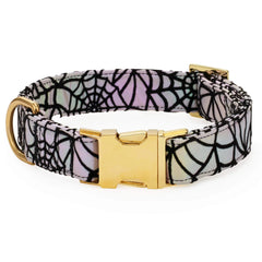 Holographic Spiderweb Bow Tie Collar