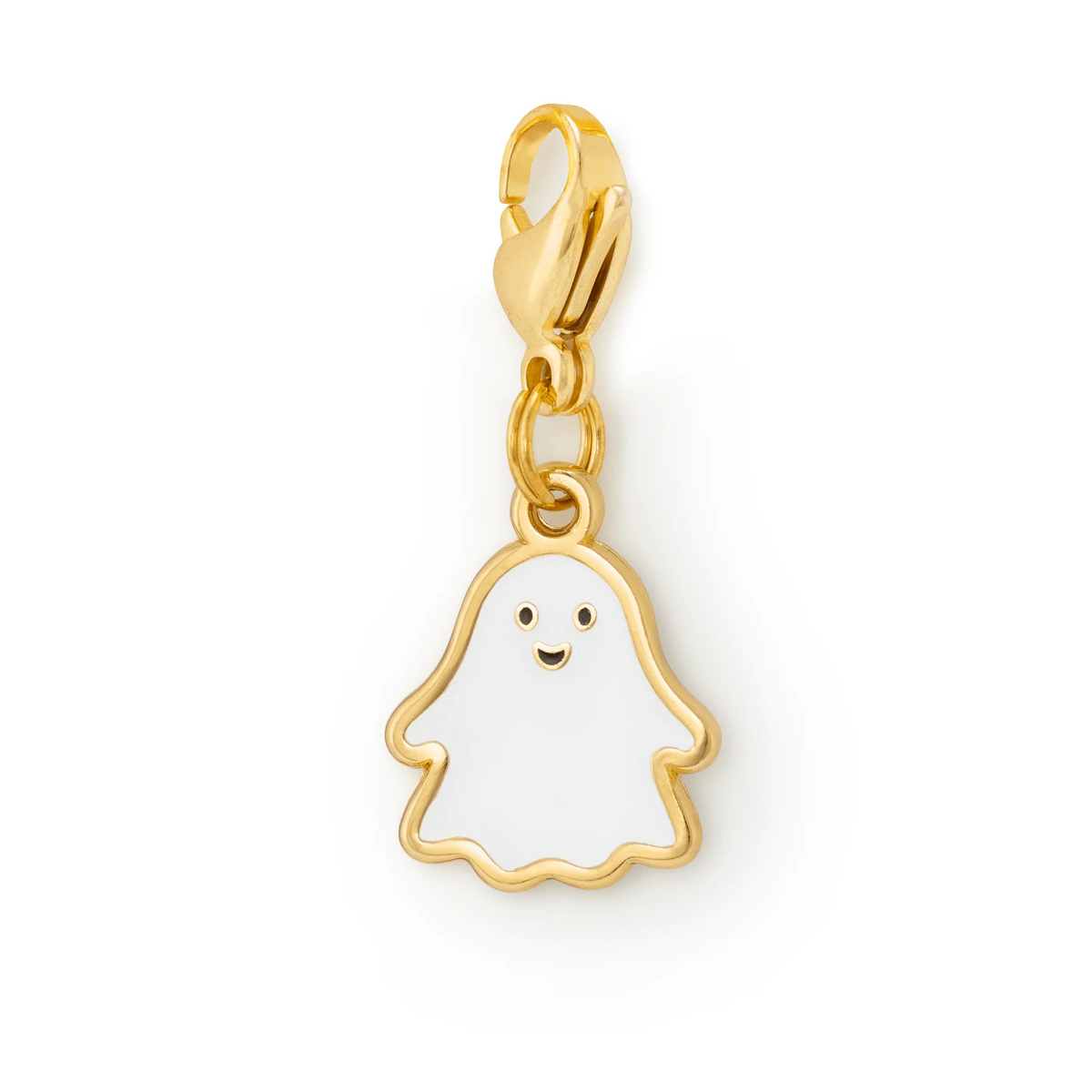 Glow-in-the-Dark Ghost Collar Charm