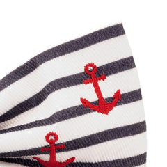 Anchor Embroidered Dog Bow Tie