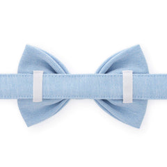 Blue Chambray Dog Bow Tie