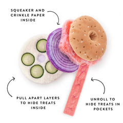 Bagel and Lox Interactive Snuffle Dog Toy