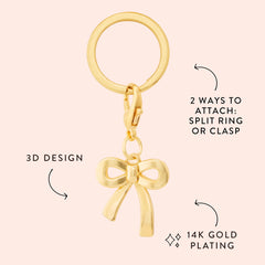 Gold Bow Collar Charm