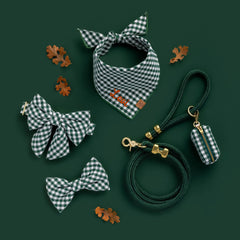 Evergreen Gingham Waste Bag Holder