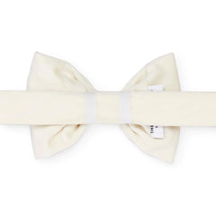 Ivory Velvet Bow Tie Collar