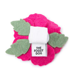 Hot Pink Peony Dog Collar Flower