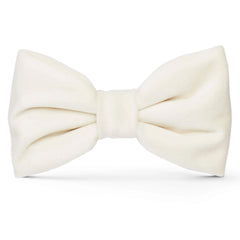 Ivory Velvet Dog Bow Tie