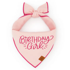 Birthday Girl Embroidered Dog Bandana