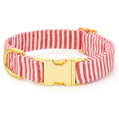 Red Stripe Collar Walk Set