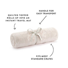 Natural Recycled Faux Fur Bolster Dog Bed