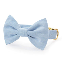 Blue Chambray Bow Tie Collar