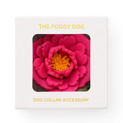 Hot Pink Peony Dog Collar Flower