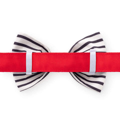 Anchor Embroidered Bow Tie Collar